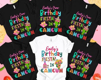 Cancun Birthday Squad T-Shirt: Mexico Vacation Party Favors