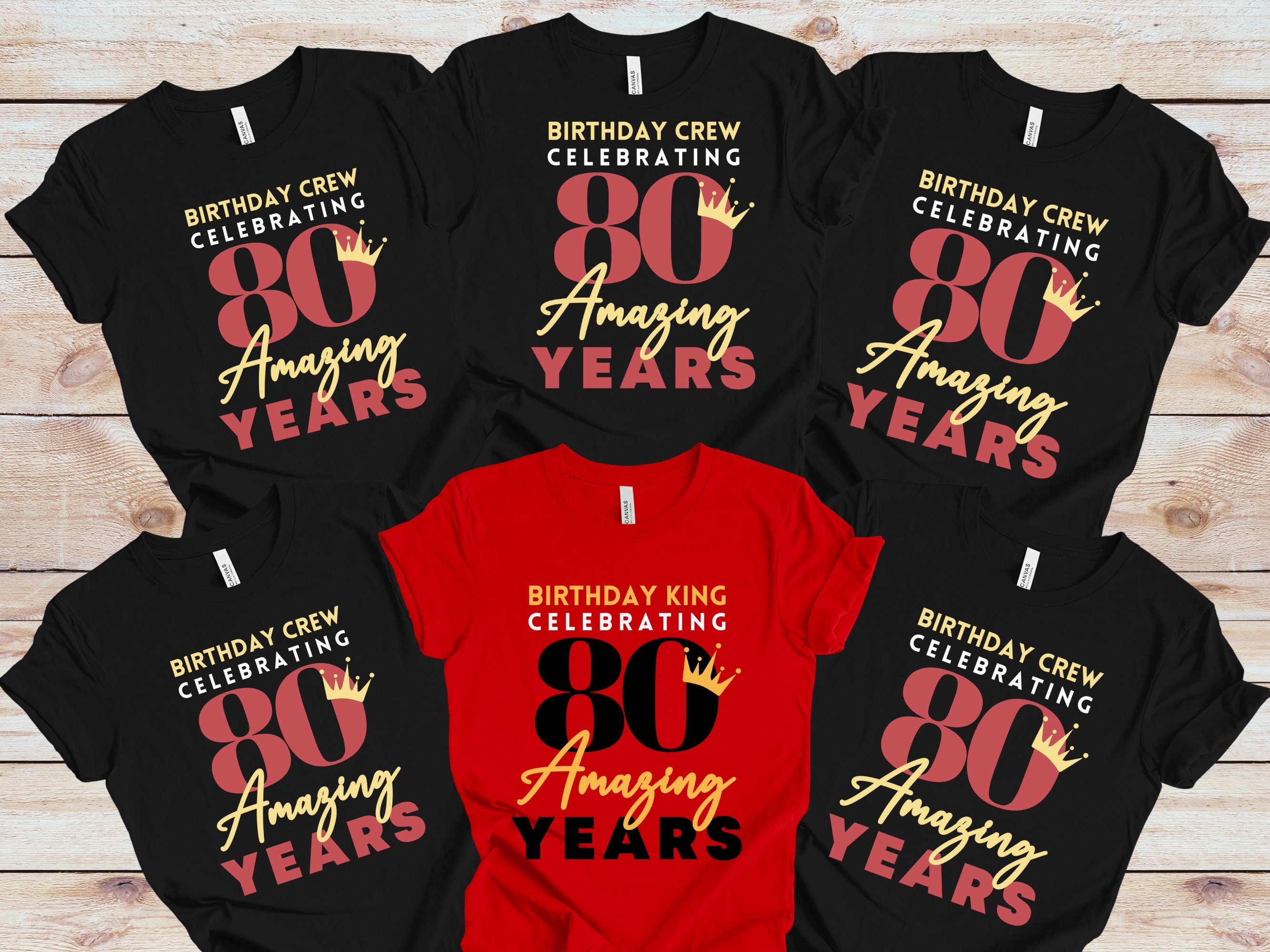 80th Birthday Party Shirt, Personalized 80th Birthday Matching Group ...
