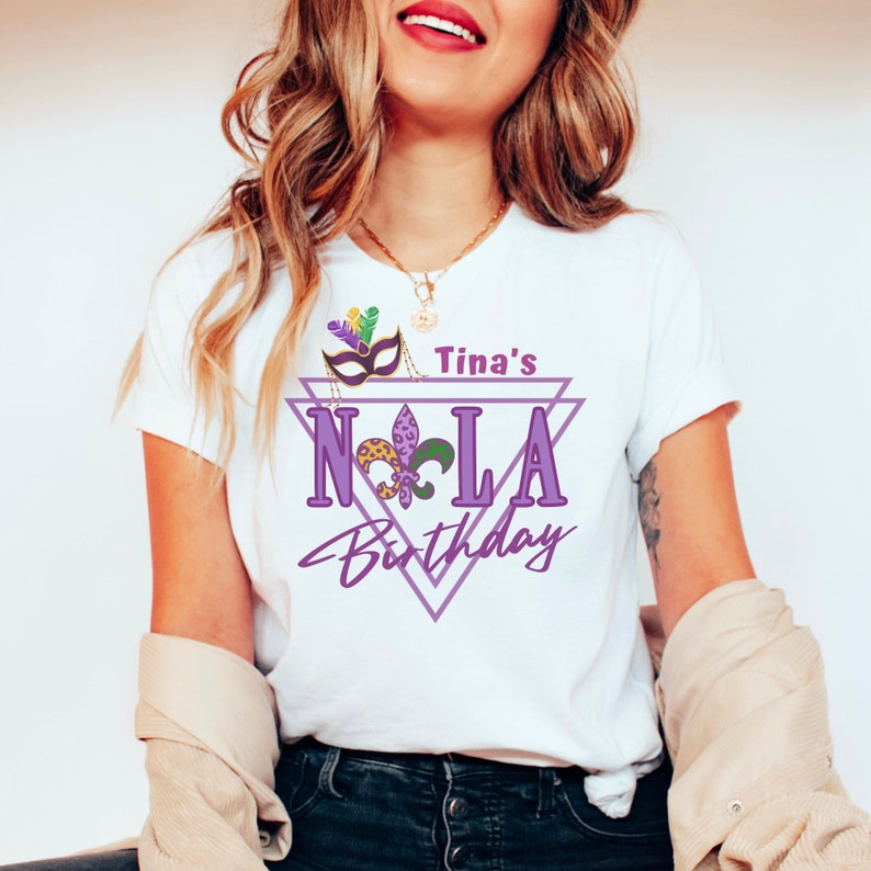 New Orleans Birthday Shirt, Nola Personalized Birthday Shirt, Gift for