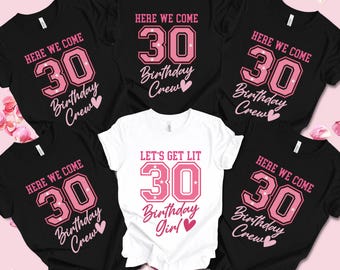 30th Birthday Shirt, Let's Get Lit 30 T-shirt, Milestone