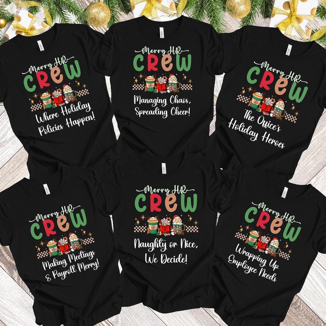 Festive HR Christmas T-shirt: Funny Human Resources Holiday Tee