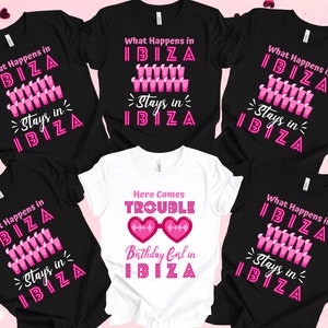 Ibiza Birthday Squad T-Shirt: Matching Bday Party Tee