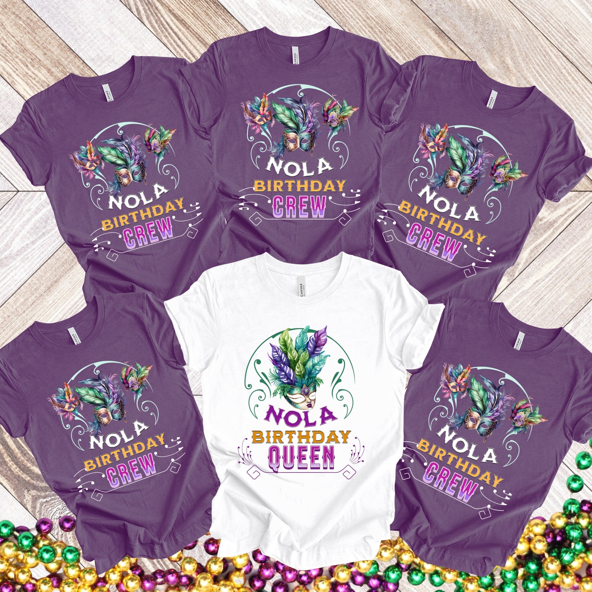 New Orleans Birthday Shirt, Nola Bday T-shirts, Nola Group Tee
