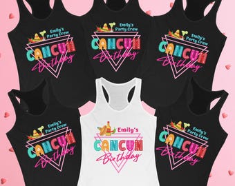 Cancun Birthday Tank Tops, Funny Mexican Sleeveless Shirt, Cancun Birthday Tanks, Cancun Birthday Gifts