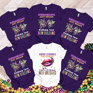 New Orleans Birthday Shirt, Mardi Gras Birthday Tee Shirt, Funny Nola Birthday Shirt, New Orleans Birthday Gift