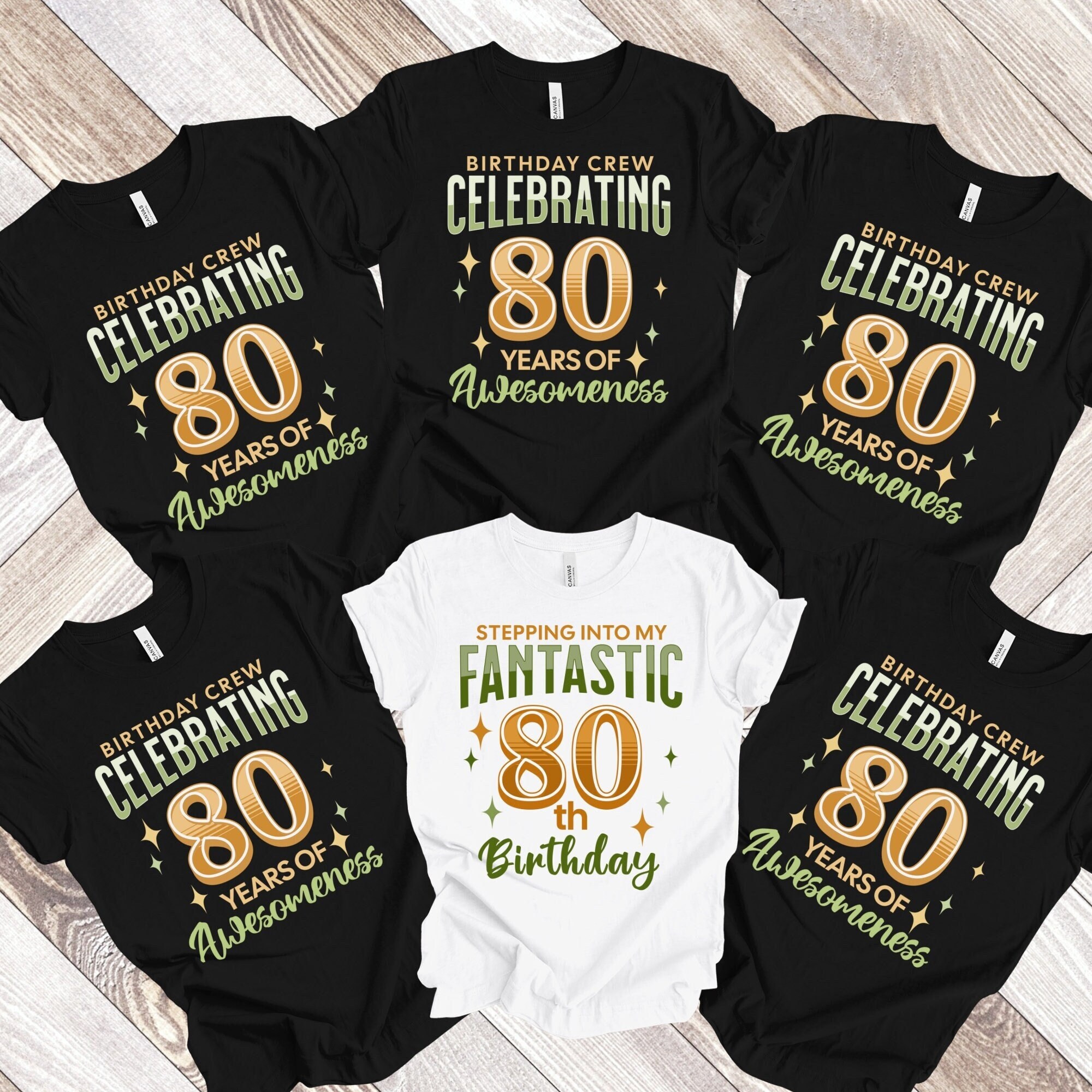 80th Birthday Shirt, 80th Party Favors, Milestone Birthday Crew