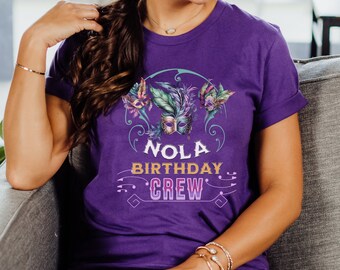New Orleans Birthday Shirt, Nola Bday T-shirts, Nola Group Tee