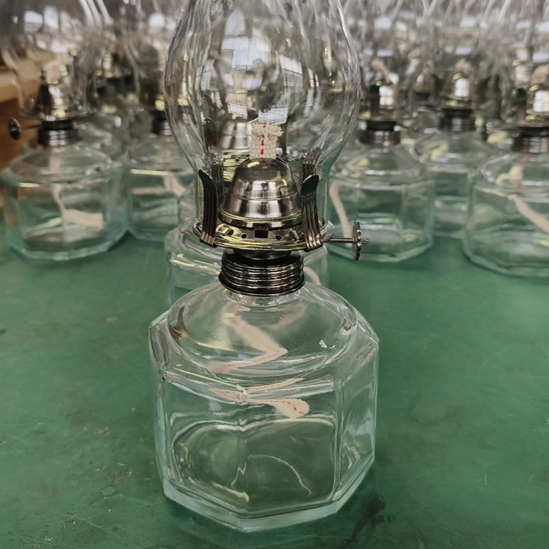 Glass Kerosene Lamp Candlestick Ghee Lamp for Camping Indoor Etsy