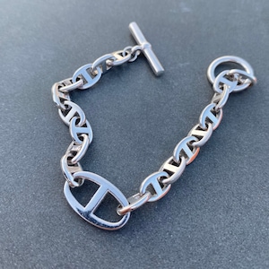 Pulsera de plata de ley S925 con eslabones en forma de nariz de cerdo con caja de regalo, regalo de cumpleaños, regalo de boda, regalo de novia para ella