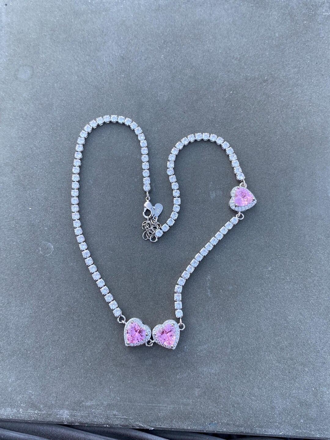 Hanessa Collana Girocollo Donna Placcata Oro Rosa Con Cristalli E Strass – Ciondolo 10x10 Mm, Catena 41 Cm, Regalo Elegante - 4