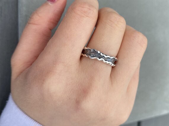 Anello Regolabile In Argento Sterling 925, Anello Righello Per Uomo E - Foto 2