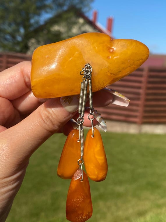 Authentic Baltic Yellow Butterscotch Antique Ambe… - image 2