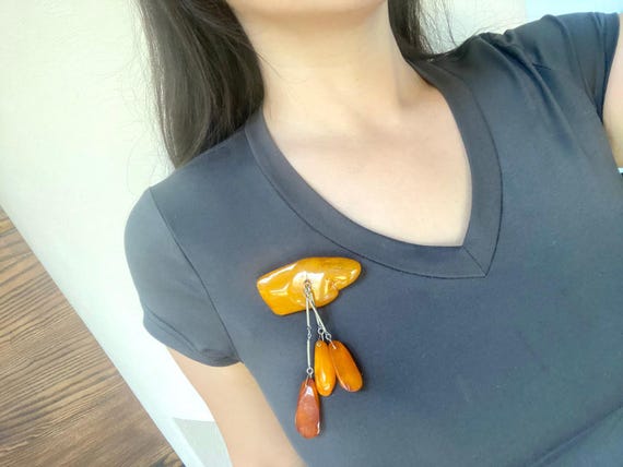 Authentic Baltic Yellow Butterscotch Antique Ambe… - image 6