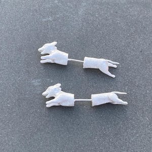 PET EARRINGS, Sterling SILVER 925 Dog Earrings, Dachshund Dog Stud Earrings, Animal Stud Earrings, Dachshund Lover Gift for her daughter