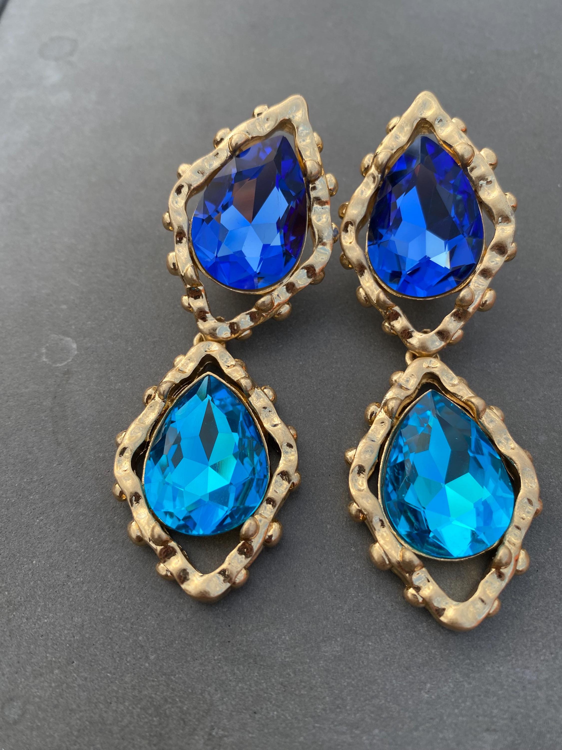 Boucles D'oreilles Oscar De La Renta - Étoile De Mer Plaqué Or Avec Perles, Pendantes, Neuf Avec étiquettes