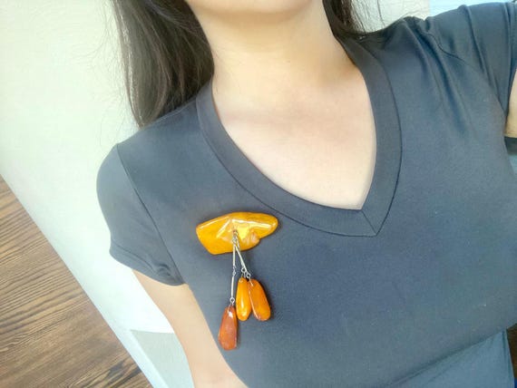 Authentic Baltic Yellow Butterscotch Antique Ambe… - image 5