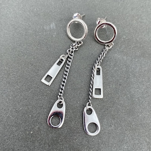 Long Dangle Chain Sterling Silver 925 Zipper Can tab Studs Earrings With Gift Box Wedding Jewelry Bridal gift for her