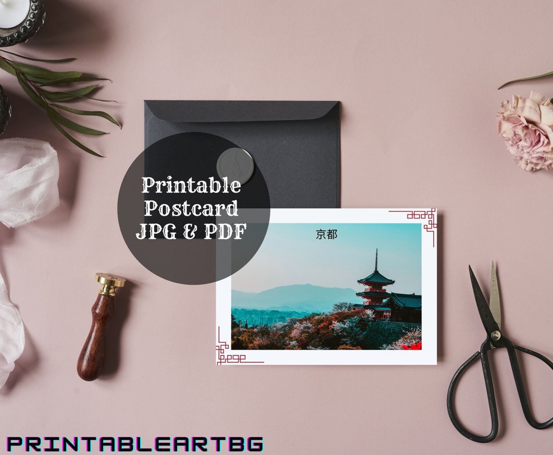 Kyoto Japan Postcard Printable Postcard Digital Postcards Etsy