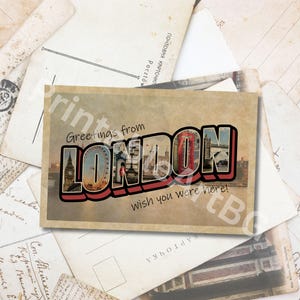 Bundle of Vintage European Cities Postcards, Printable Postcard, Digital Postcards, Digital Download, Instant Download