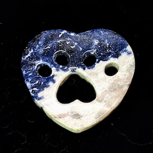 Sodalite Paw Heart, Sodalite Heart