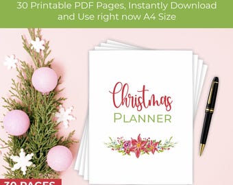 Printable Christmas Planner: Holiday Organizer, A4 Size (PDF Download)