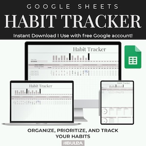 Google Sheets Habit Tracker: Daily Goal Planner (Digital Download)