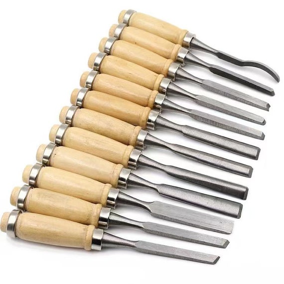 Spoon carving tools. Wood carving tool set 12 pcs. Spoon carving knife.