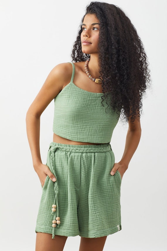 gauze crop top