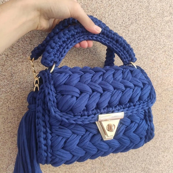 Knit Hand Bag - Etsy