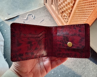 Bifold leather wallet pattern
