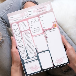 Dungeons and Dragons Downloadable Printable Character Sheet - Sakura Design