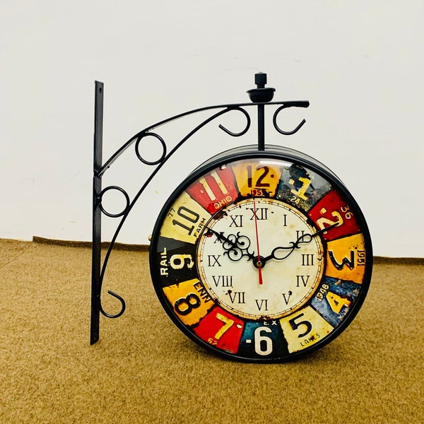 Double Sided Clock Etsy