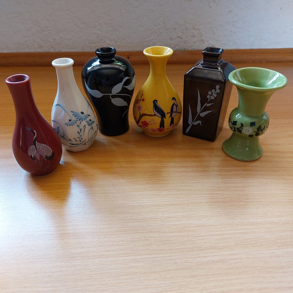 Set of six Miniature, Dynasty, Imperial Collection Vases.