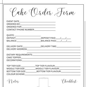 Cake Order Form