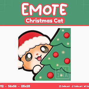 Orange Christmas Mistletoe | Emote for Twitch, Discord and YouTube | Stream Assets, Cute, Orange