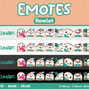 Rowlet | Emote Bundle for Twitch, Discord and Youtube | Stream Assets ...
