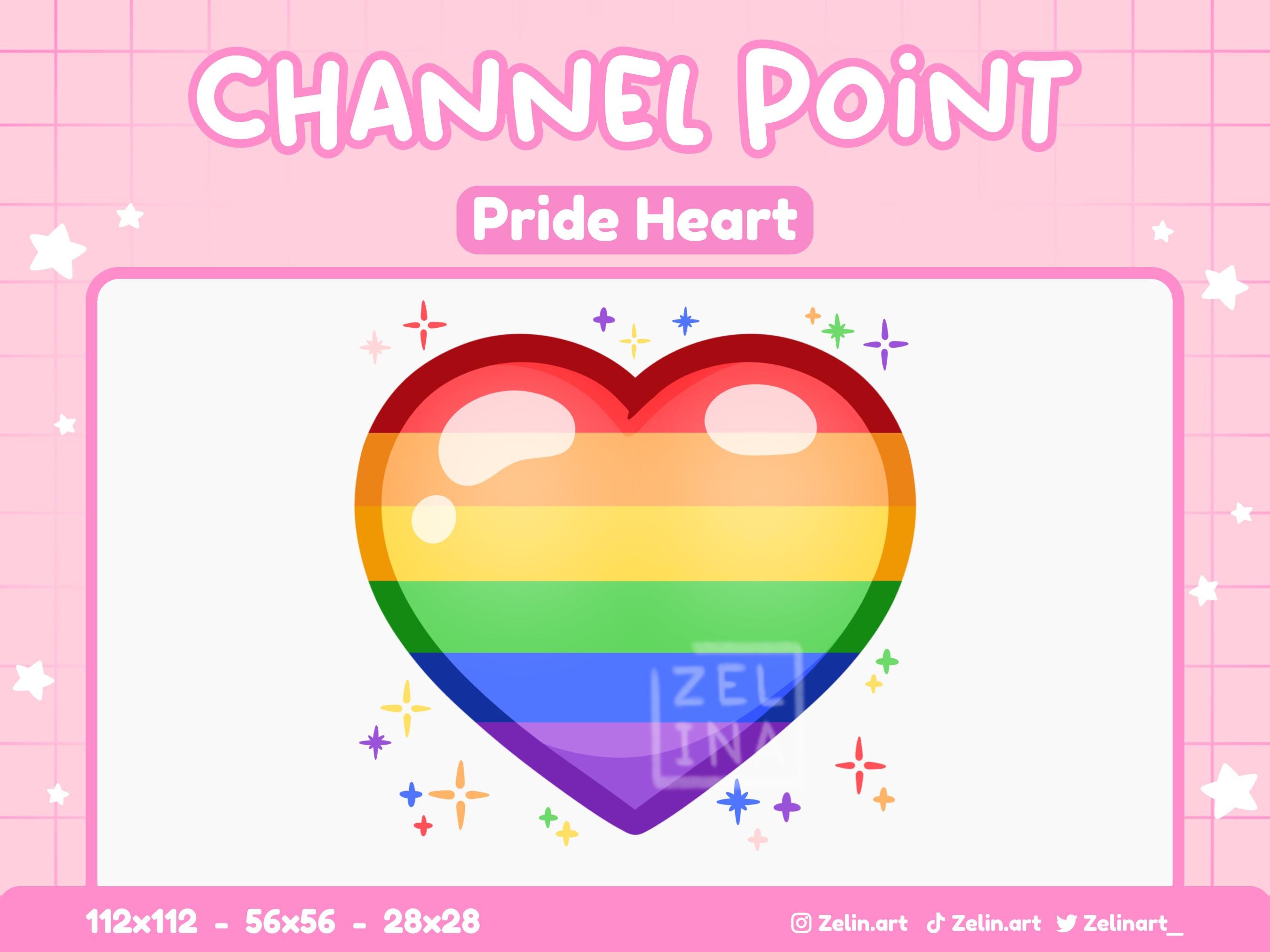 Pride Heart | Channel Point / Emote for Twitch, Discord and YouTube | Stream Assets, Cute, Rainbow