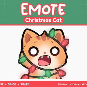 Orange Christmas Lights | Emote for Twitch, Discord and YouTube | Stream Assets, Cute, Orange