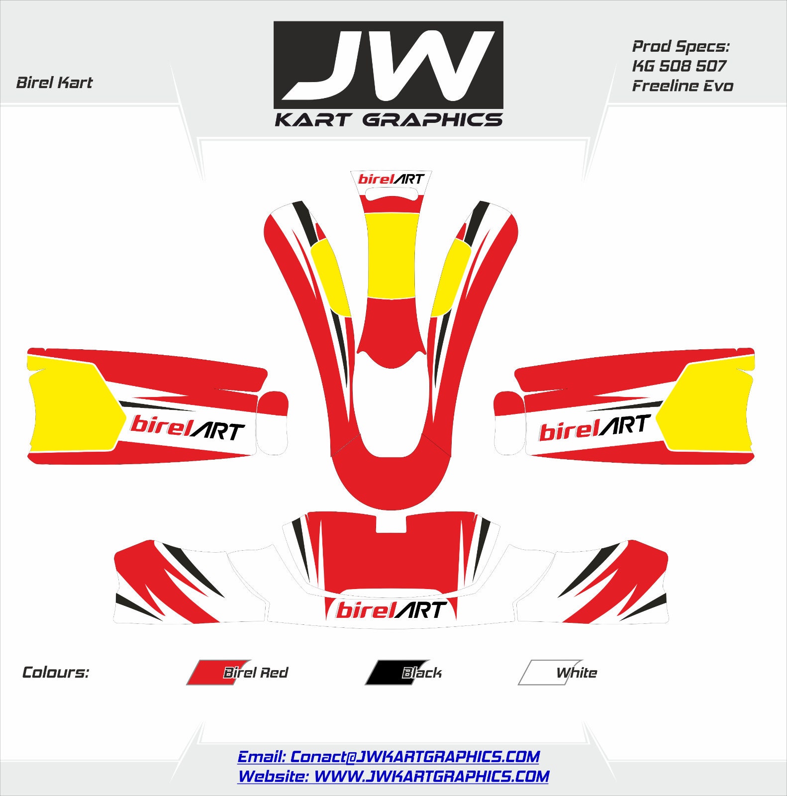 2022 Birel Kart Style Full Kart Sticker Kit KG 506 507 Etsy Canada