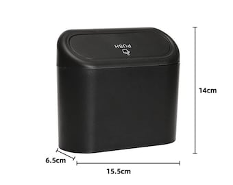 Car Mini Hanging Trash Bin Vehicle Garbage Organizer ABS Trash Can Auto Interior Accessories