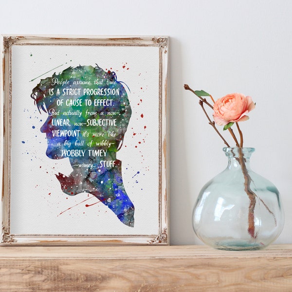 Dr Who Printable Quote Watercolor Abstract Fan Art