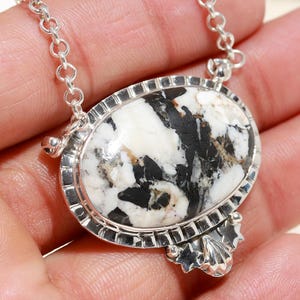 Buffalo Turquoise Necklace, Handmade Gemstone Necklace, December Birthstone Pendant, 925 Sterling Silver Necklace, Adjustable Chain Necklace