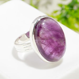 Elegant Amethyst Ring, Purple Gemstone Ring, Statement Ring, 925 Sterling Silver Jewelry, Wedding Anniversary Gift, Ring For Your Love One