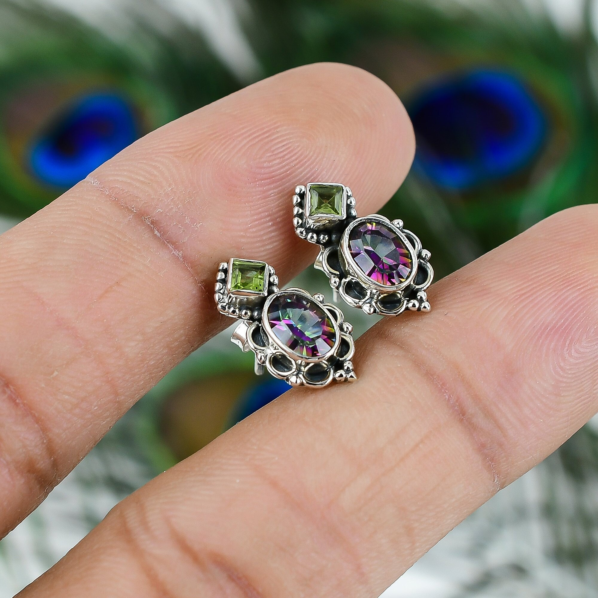 enasoluna Mystic topaz earrings