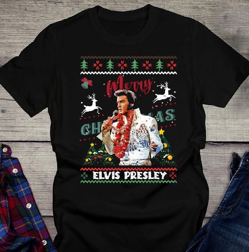 Discover Elvis Presley Merry Christmas T-shirt, Elvis Presley Shirt, Elvis Christmas Shirt