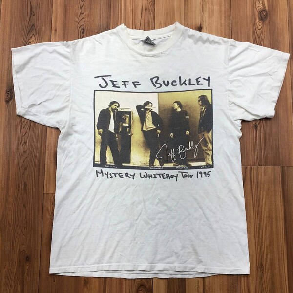 Jeff Buckley Mystery White Boy Tour 1995 Music Tour Unisex T-Shirt, Jeff Buckley Concert Graphic Shirt, Cadeau d’anniversaire pour les fans