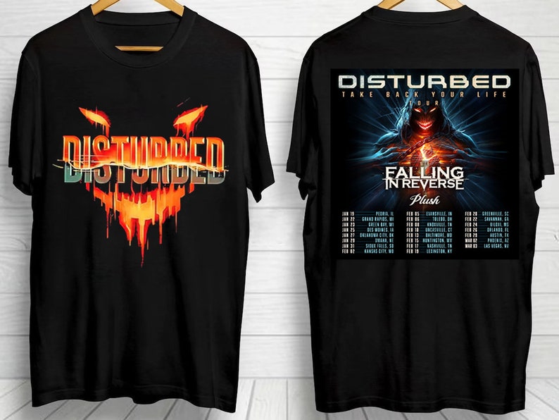 Disturbed 2024 Tour Shirt Disturbed With Falling in Reverse Etsy Canada