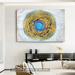 Gold Zen Circle on White II | Large Metal Wall Art Print | Great Big Canvas