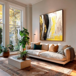 Gold and Beige Abstract Painting, Handmade Canvas Art, Original Textured Artwork, for Living Room and Home Office, Modern Home Style