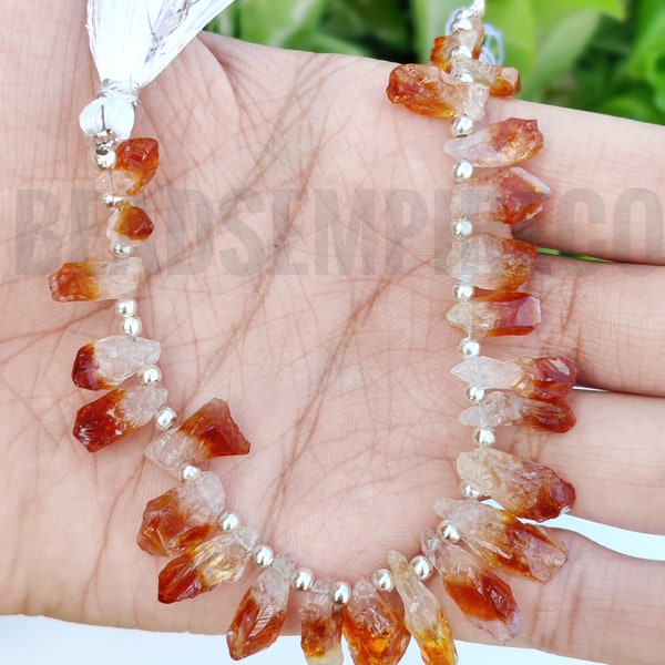 25 pieces Natural Bio Citrine Rough Beads Bio Rough Beads Beautiful Jewelry Making Rough Beads Size 8 To 14 mm  25 Beads.